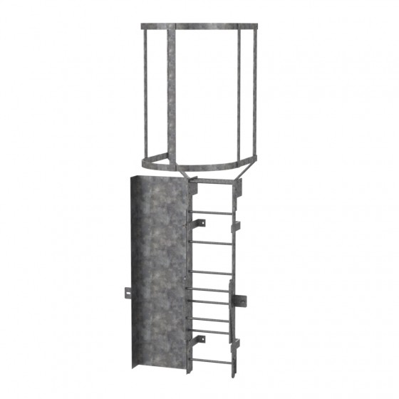 Access Ladder with Anti-Climb Security Plate